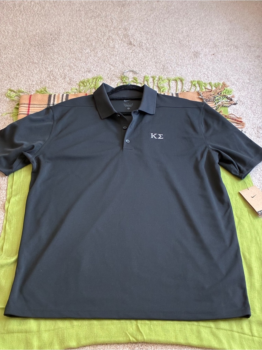 Nike Black Men's Polo with KΣ Embroidery